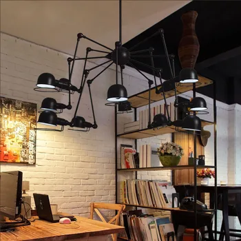 

12 Heads / 6 Heads Retro Individuality Industrial Style Spider Pendant Lamp Restaurant Living Room Lamp Free Shipping LED Bulbs