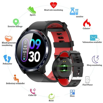 

Smartwatch Men Women Heart Rate Blood Pressure Monitor Sport Fintess Tracker Waterproof Bluetooth Smart Watch for IOS Android