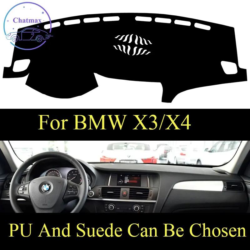 

Customize For BMW X3 06-20/X4 14-20 Dashboard Console Cover PU Leather Suede Protector Sunshield Pad