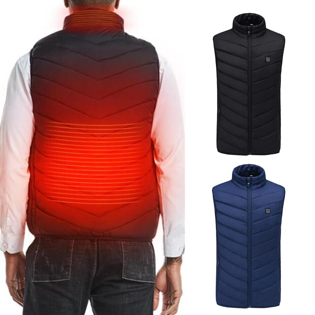 

Mens Electric Heating Vest Winter Warm Jacket Battery Heated Coats