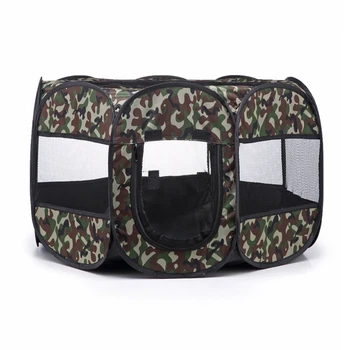 

Portable Folding Pet Tent Dog House Cage Dog Cat Tent Playpen Puppy Kennel Easy Operation Octagonal Fence Outdoor Supplies