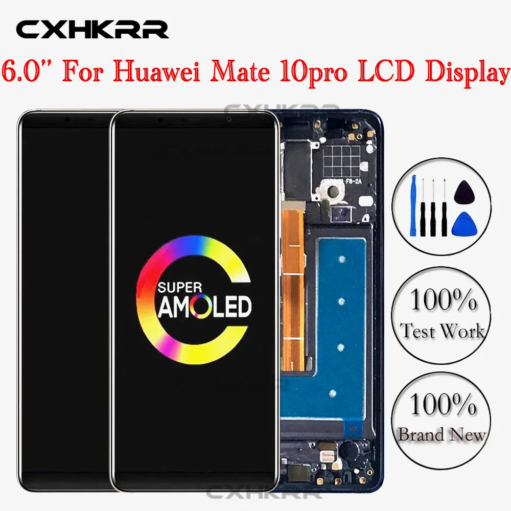 Оригинальный дисплей 6 0 дюйма с рамкой для замены Huawei Mate 10 Pro ЖК сенсорный экран