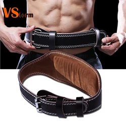 Weight Lifting Waist  Belt Adjustable Leather Belt with Pad Lumbar Back Support Bodybuilding Deadlifts Workout & Squats Exercise