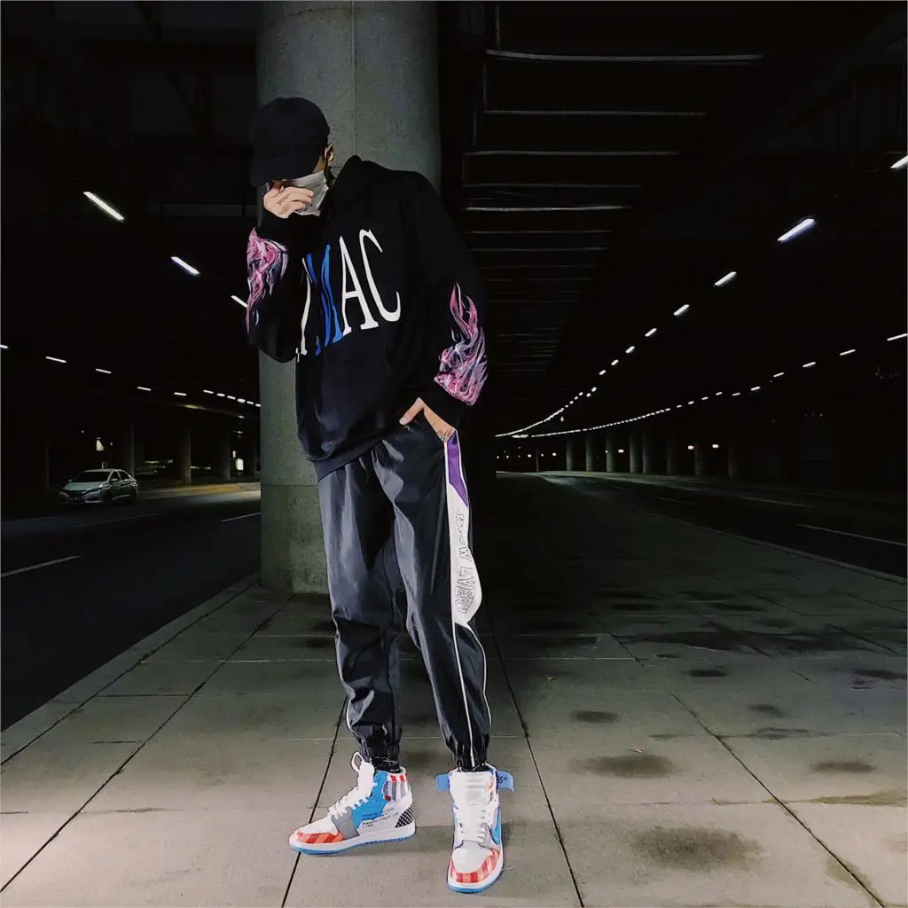 

Men New Brand Three-Color Pants Casual Autumn Joggers Letters Printing Sweatpants Hip Hop Fashion Elastic Waist Streetwear