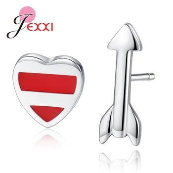 

Korean Creative Design 925 Sterling Silver Arrow Heart Stud Earrings For Women Cartilage Piercing Brincos Trendy Jewelry