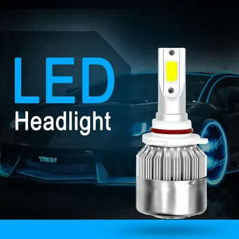 

2PCS C6 Daytime Driving Headlight Super Bright Hi-lo Beam COB UV Incandescent Mute Fog Signal Waterproof