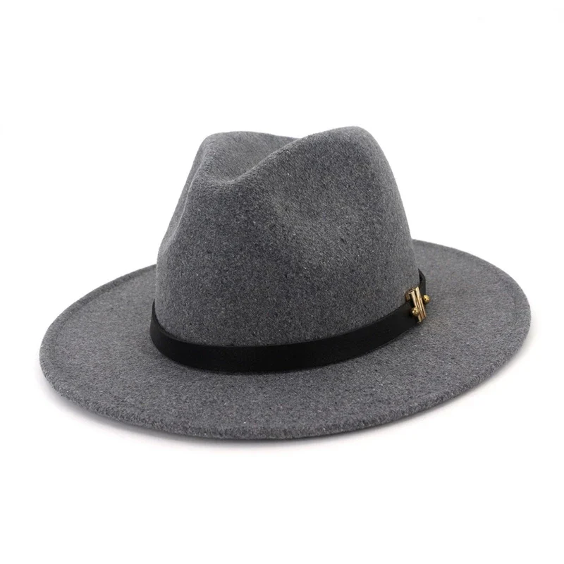 Fedora Hats Mens Wide Brim Flat Top Fedora Hats Men Fedora Hat Flat
