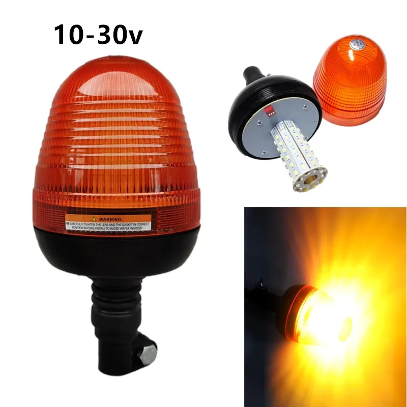 12V MINI LED SPINNING FLASH AMBER WARNING SIGNAL BEACON LIGHT LAMP TRUCK LORRY
