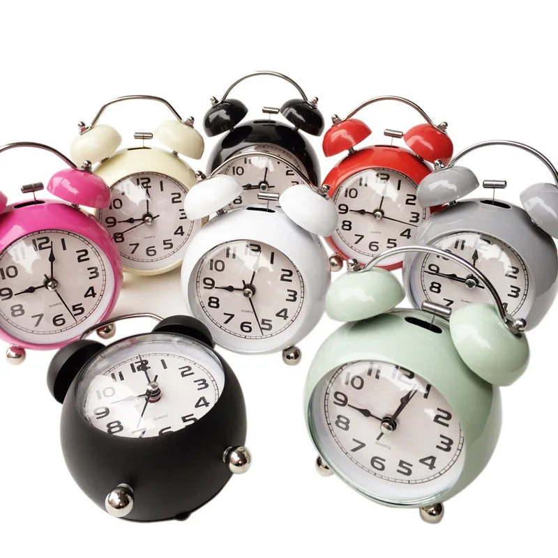 

Creative Fatty Spherical Convex 3.5 Inch Metal Bell Alarm Clock With Night Light