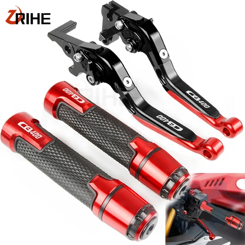 

For HONDA CB400 cb400 1996 CNC Aluminum Motorcycle Accessories Adjustable Foldable Brake Clutch Levers and Handlebar Grips