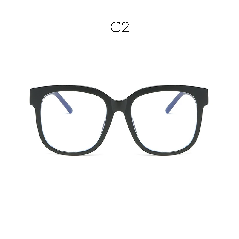 iboode Oversized Anti Blue Ray Glasses Retro Women Men Computer Protection Optical Spectacle Transparent Myopia Eyeglasses Frame