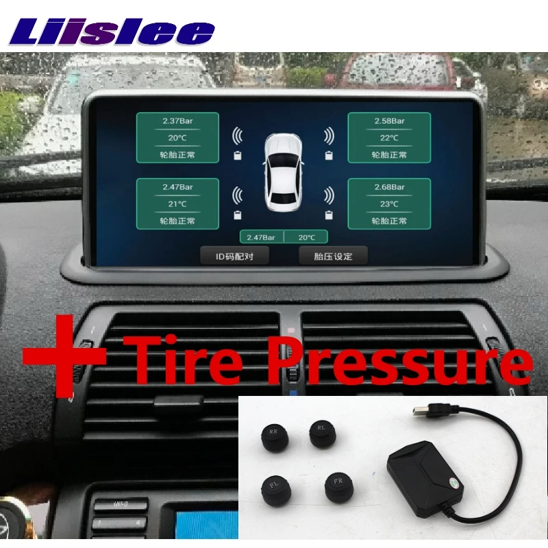 Liandlee TPMS Car Tire Pressure Accessories Monitoring System Display Sensors Android Navi Tyre Pressure Alarm USB External