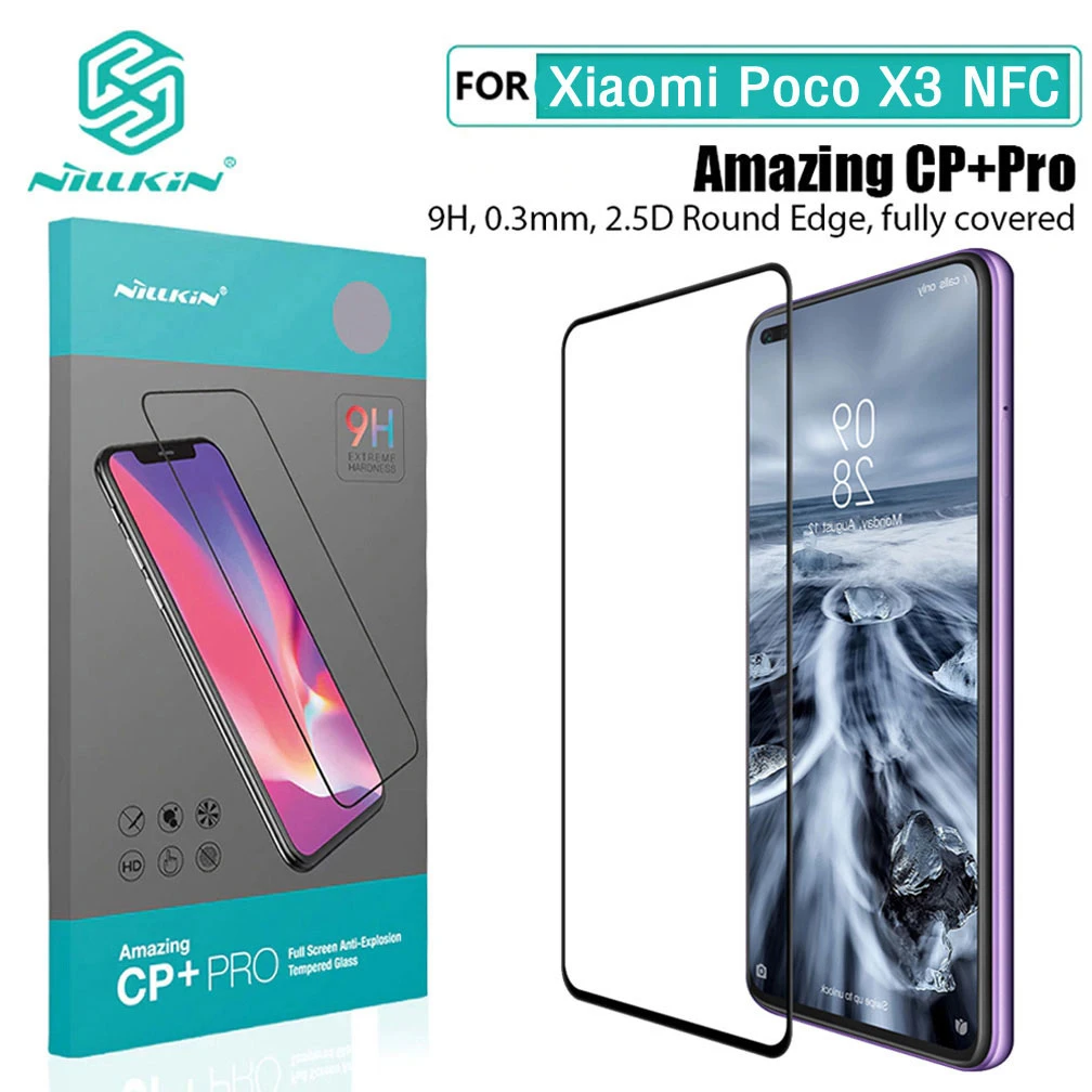 Для Xiaomi POCO X3 NFC закаленное стекло Nillkin CP + PRO H/H Pro XD MAX Защита экрана для СТЕКЛО |