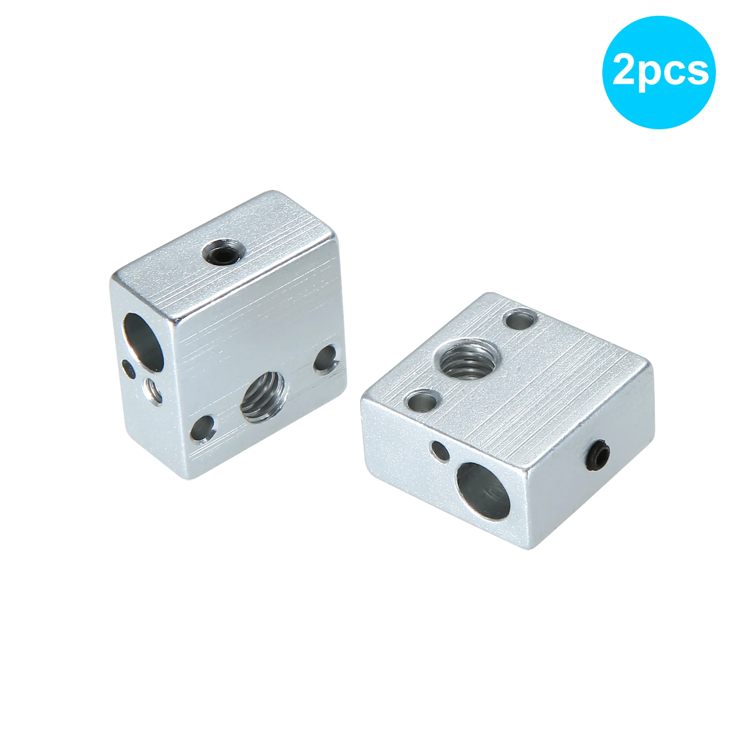 

2pcs ET4 Aluminum Heater Block Hot End Heating Block 20*20*10mm M6 nozzles for Anet ET4 ET4X ET4PRO ET5 ETPRO 3D Printer parts