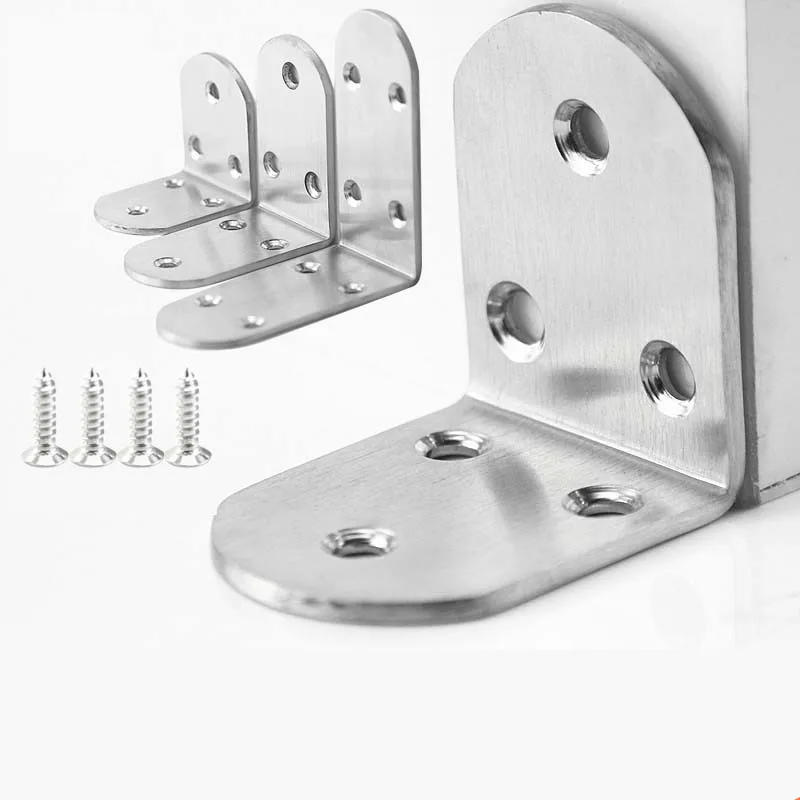10pcs/lot Lshaped Angle Stainless Steel Bracket Thickness Corner