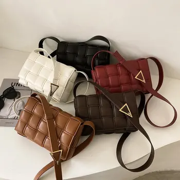 

Luxury Brand Women Cloud Bag Designer Weave PU Leather Shoulder Bag 2020 Spring and Summer New Fashion All-match Handbag Hot Sac