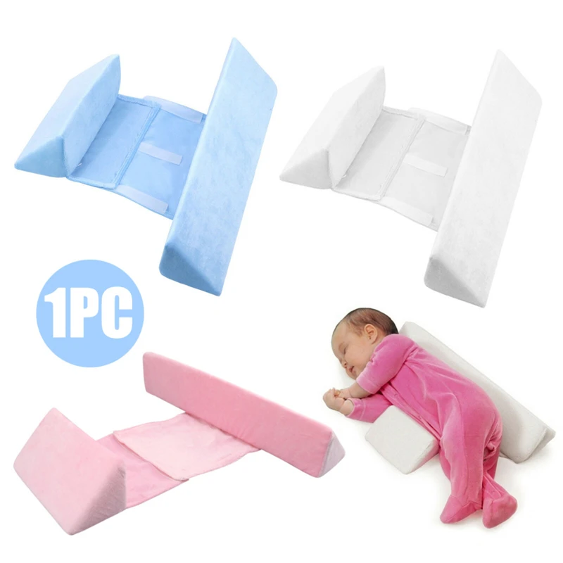 

New 3colours Baby Side Pillow Side Support Sleep Positioner Skin-friendly Protection Anti Roll Pillow Sleeping Aid Easy Detached