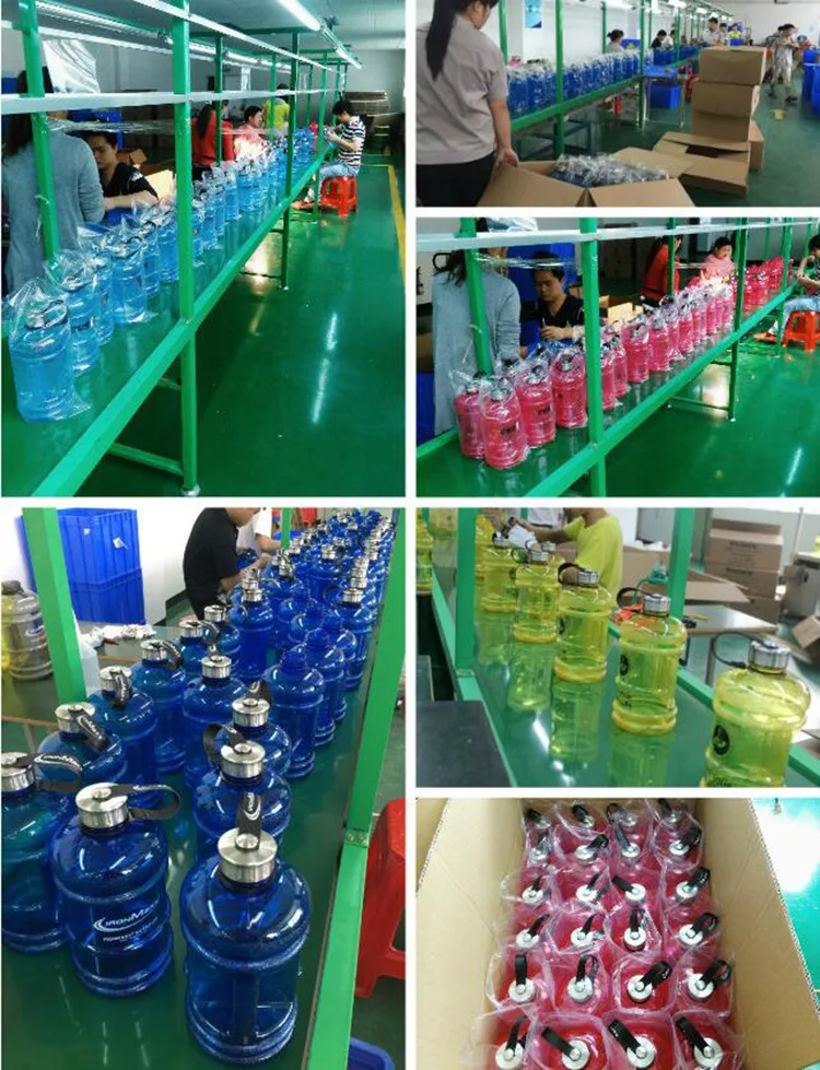Currently Available Wholesale Large Capacity Plastic Sports Kettle Portable Outdoor Mountain Climbing Glass Dumbbell Kettle Cust