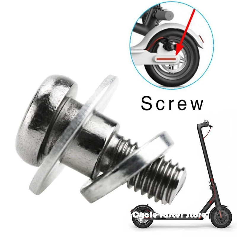 

2Pcs Ditional Sliver Screw Rear Wheel Fixed Bolt Screw for Xiaomi MIJIA M365 Electric Skateboard Scooter Replacement Accessories