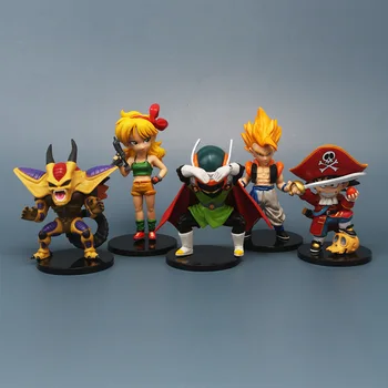 

5Pcs Models Kids Toys Action Figure Dragon-Ball-Z Pirate Suit Son Goku Anime Characters Doll Bick Gohan Cartoon Cake Decoration