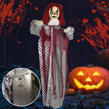 

Plastic Scary Bar Haunted House Toy Pendant Hanging Ghost Halloween Decor Electric Clown Skeleton Indoor Outdoor Battery Powered