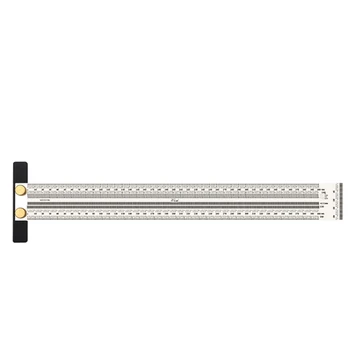 

Marker Ruler,Stainless Steel Protractor Ruler T-Shaped Woodworking Ruler,Right Angle Woodworking Measuring Tool with Pen