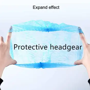

Disposable Hat 100Pcs Non-Woven Fabric Disposable Headgear Dust Proof Hair Covering Hat Cap Anti Pollution Safety Headgear