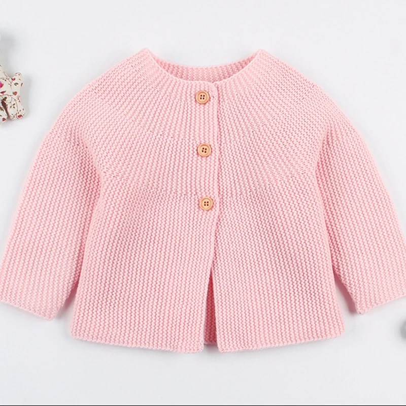 Sodawn Autumn Baby Girl Sweaters Kids Clothes Children Knitted Coat Toddler Costume Cute Soild Girl Cardigan Jacket