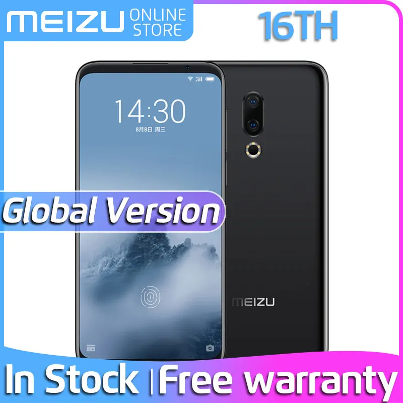 Телефон Meizu 16th официальная глобальная версия 8 Гб ОЗУ 128 ПЗУ Восьмиядерный