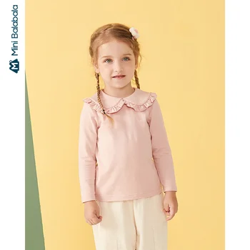 

Minibala Children Long Sleeve T-shirt Fall 2020 New Girl Baby T-shirt Lapel Top
