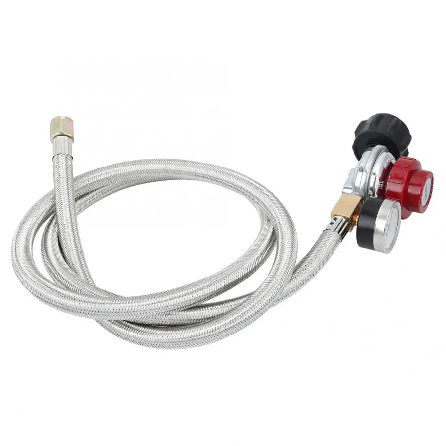 

0-30 PSI Hose Propane Connector High-Pressure Adjustable Regulator Gas Grill Gas Adjustable Regulator