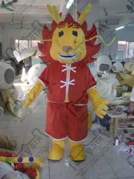

quality red dragon mascot costumes cartoon hot sale dragon mascot design