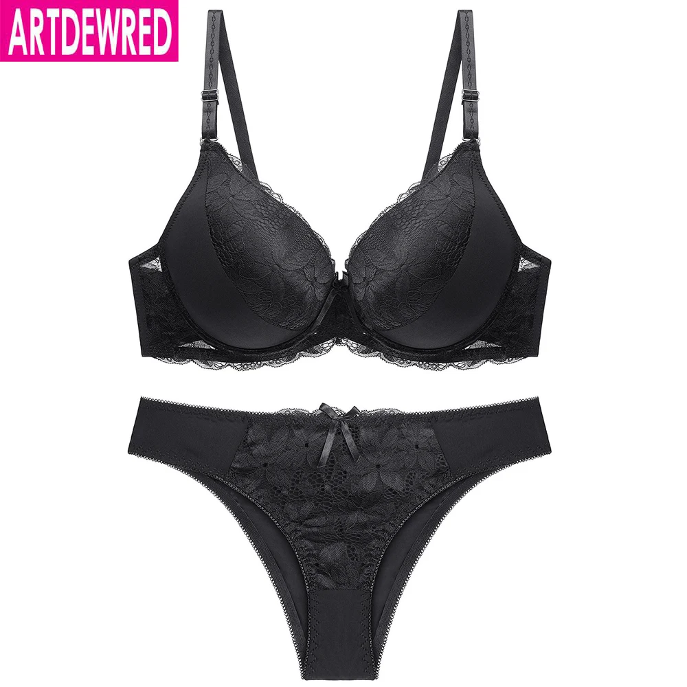 Big Size New Good Quality Women Bra Set Push Up Lace Bra Brief Sets Sexy Brassiere Embroidered Underwear Set 2 Big Size New Good Quality Women Bra Set Push Up Lace Bra Brief Sets Sexy Brassiere Embroidered Underwear Set - Image 2