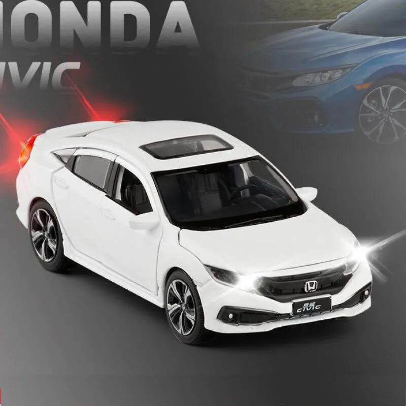 

1/32 Boxed 2019 HONDA CIVIC Simulation Model Toys Car Alloy Die Cast Metal Casting Sound Light Toys Car For Children