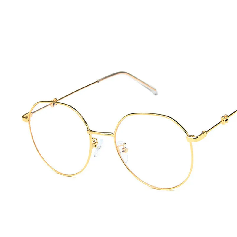 Классический ретро анти-синий металлические очки в круглой оправе модный дизайн Стильная женская обувь очки с диоптриями