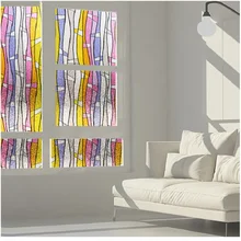 Цветная полоса матовая оконная пленка статическая цепляющаяся полупрозрачность перерабатываемая прессформа Защита от солнца Блокировка пятнистость тиснение оконная пленка