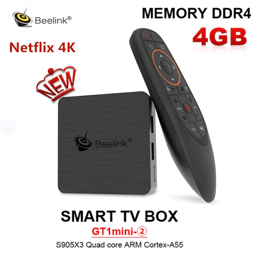 

Beelink GT1 mini-2 Smart TV Box Support Netflix 4K IPTV Amlogic S905X3 Android 9.0 4GB 64G Voice Control 5G WiFi Google Play Box