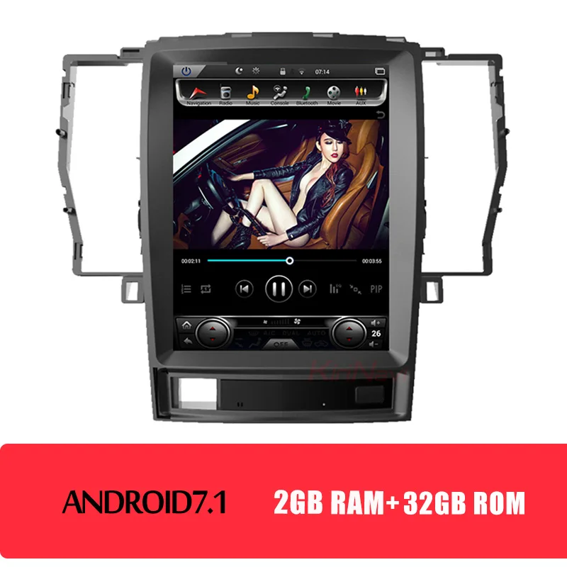 KiriNavi вертикальный экран Tesla стиль Android 8,1 10," Автомагнитола для Toyota Crown автомобильный dvd-плеер авто gps навигация 2008-2012 - Цвет: Android Car Radio