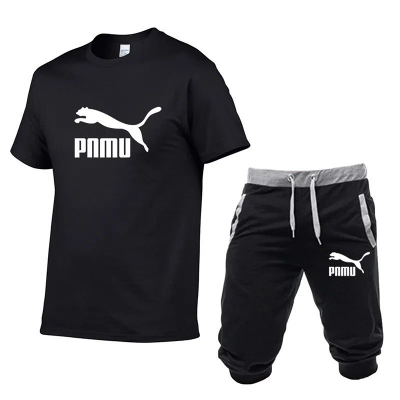 

2020 Summer hot new Fashion t-shirt Beach Shorts Set Men 2pc Tracksuit + sports running explosions casual sportswear sets