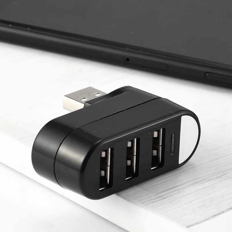 

Mini 3 Port USB 2.0 Rotating Splitter Adapter Hub for MacBook PC Laptop Notebook OUJ99