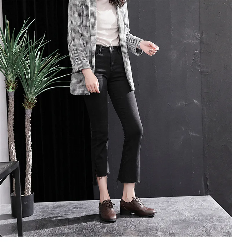 Handmade Big Size 32-42 Women Oxfords Shoes Vintage Genuine Leather Brogues Oxford Shoes For Woman British Carved Ladies Oxfords (24)