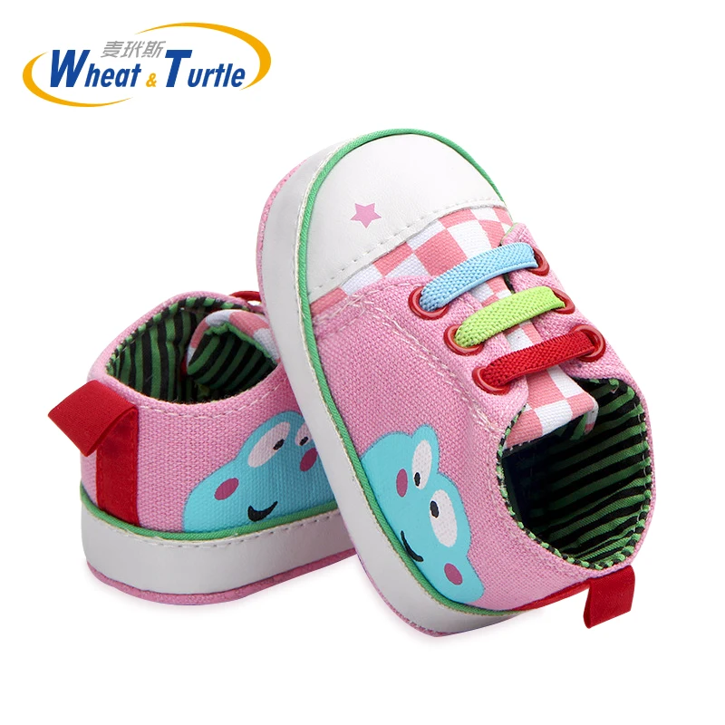 Toddler Shoes Newborn Infant Baby Canvas Antislip Crown Print Soft