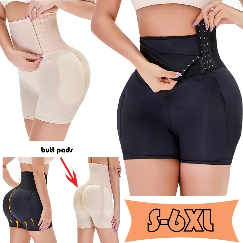 Minifaceminigirl Women Tummy Control Panty Underwear Butt Pads Enhancer Lift Waist Trainer Slimming Plus Size Shapewear Shorts | Женская