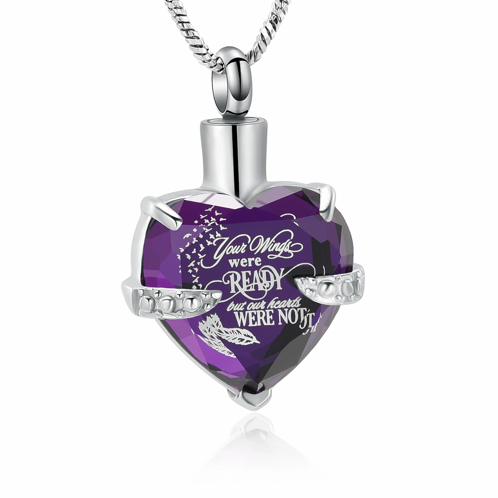 Cremation Jewelry Always In My Heart Urn Necklace For Ashes Keepsake