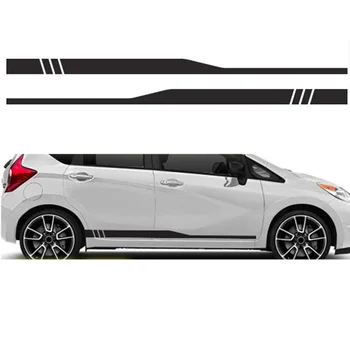 

For (1Pair/2Pcs) for All Cars Side Racing Stripes Decals Vinyl Graphics Stickers
