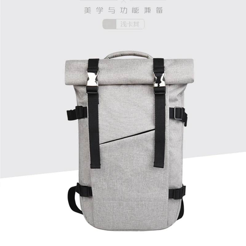 Light Khaki CAI Harajuku JP стильный рюкзак для пары, школьная сумка для ноутбука, Повседневная дорожная сумка, рюкзак для женщин, подростков, мальчиков и девочек - Цвет: Light Khaki