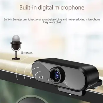 

HD Webcam Mini Computer PC WebCamera USB Driver-Free Built-In Dual Microphones for Live Broadcast Video Calling Conference Work