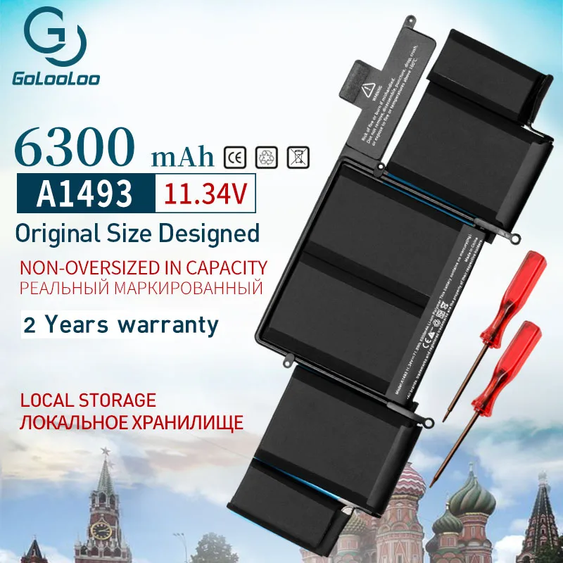 Аккумулятор Golooloo A1493 для ноутбука 6300 мАч 13 дюймов | Компьютеры и офис
