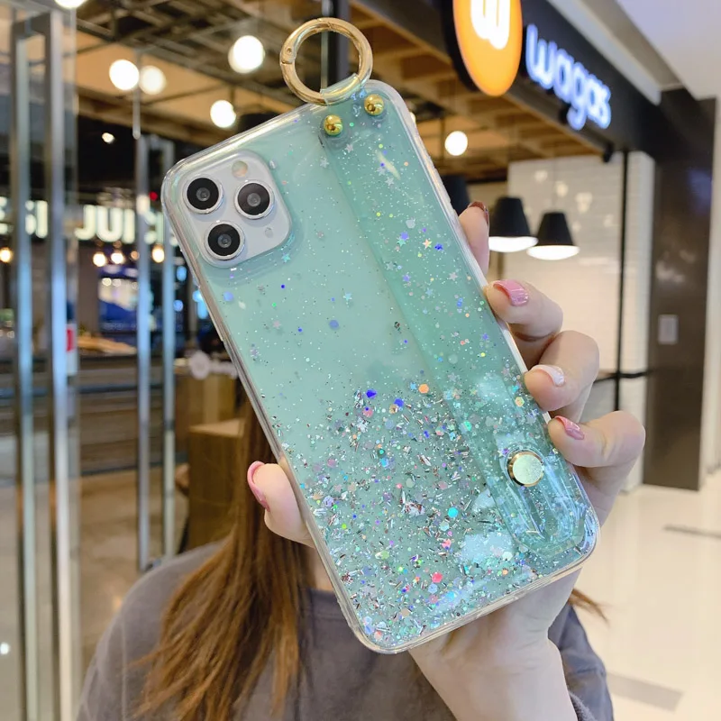 Блестящий блестящий чехол для iphone 11 мягкий силиконовый телефона с блестящей