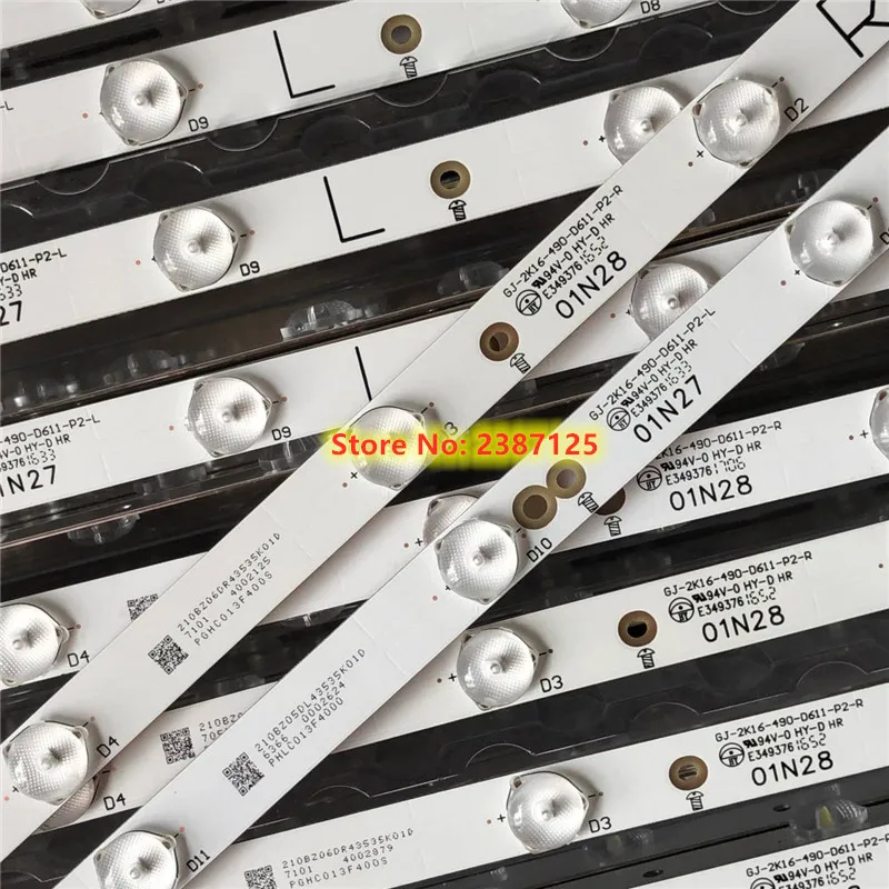 Светодиодные ленты для Фил Ips 49 &quotТВ 49PUT4900 49PUF6701/T3 GJ-2K15-XM-D2P5C1-490-D611-C1 49puh490 0/88 EVTLBM490E060